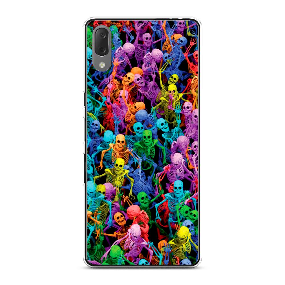 

Чехол на Sony Xperia L3 "Вечеринка скелетов", Фиолетовый;желтый;оранжевый, 54450-6