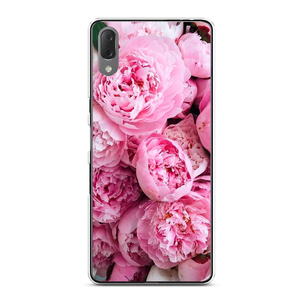 

Чехол на Sony Xperia L3 "Розовые пионы", Бежевый;розовый, 54450-2