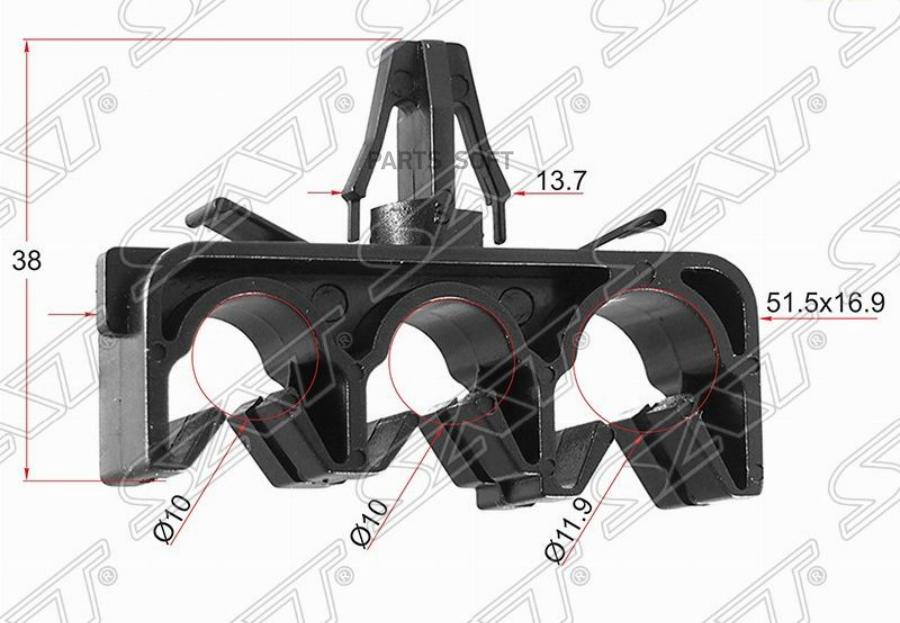

SAT ST-M11854 Клипса эл. проводки TOYOTA/LEXUS 1 шт. 1шт