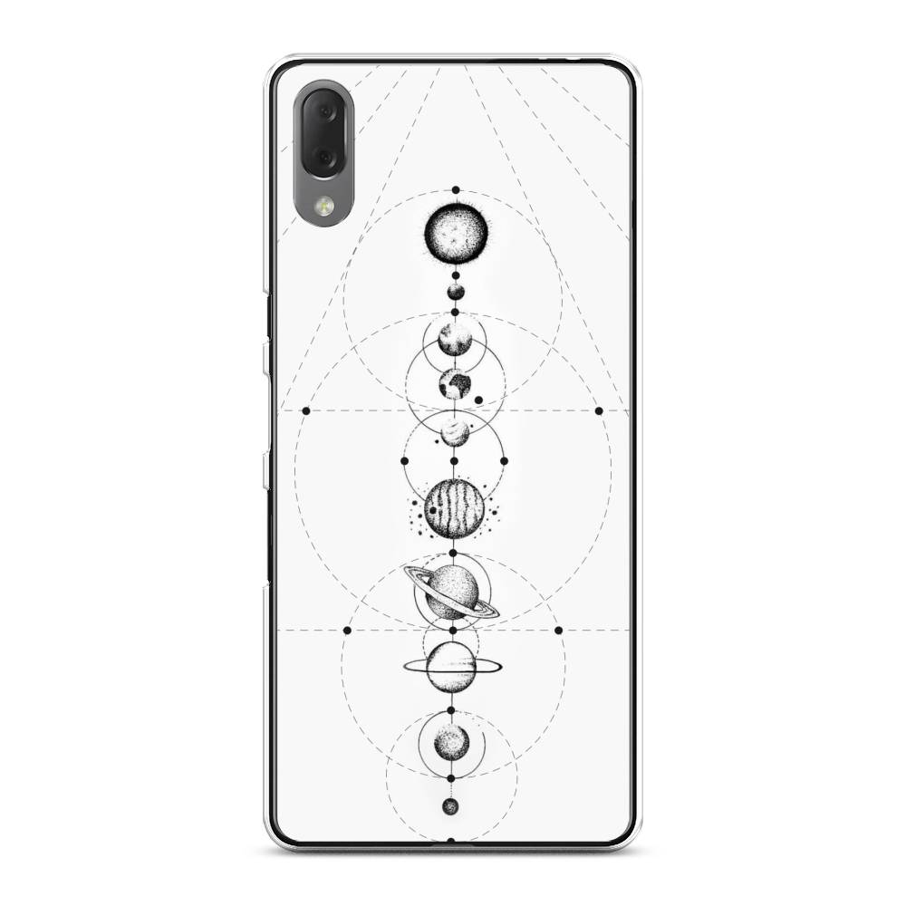 

Чехол на Sony Xperia L3 "Парад планет", Серый, 54450-2