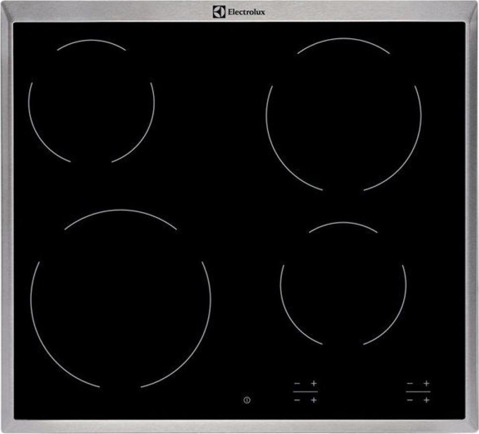 фото Встраиваемая варочная панель электрическая electrolux ehf6240xxk black, silver