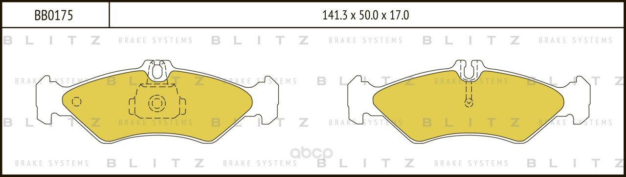 

Тормозные колодки BLITZ задние BB0175