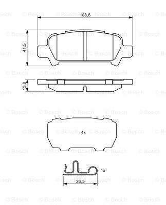 

Тормозные колодки Bosch дисковые 986494445