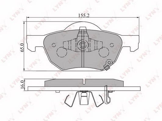 

Тормозные колодки LYNXauto дисковые BD3413