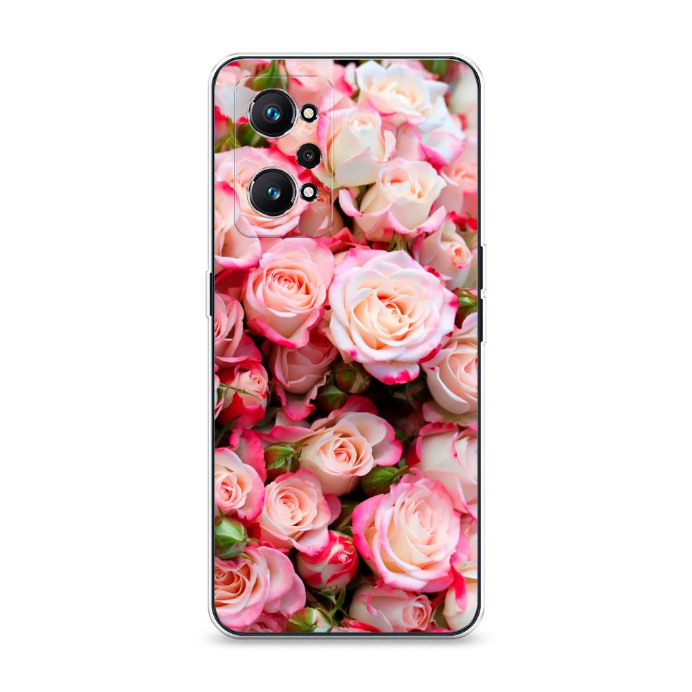 

Чехол на Realme GT Neo 2 "Много роз", Розовый, 257750-2