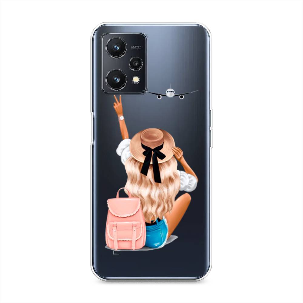 

Силиконовый чехол "Автостопом самолетом" на Realme 9 5G, Прозрачный;разноцветный