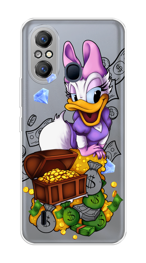 

Чехол на Itel A49 "Rich Daisy Duck", Коричневый;белый;фиолетовый, 3200750-6