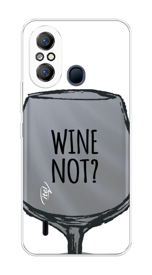 

Чехол на Itel A49 "Wine not white", Белый, 3200750-6