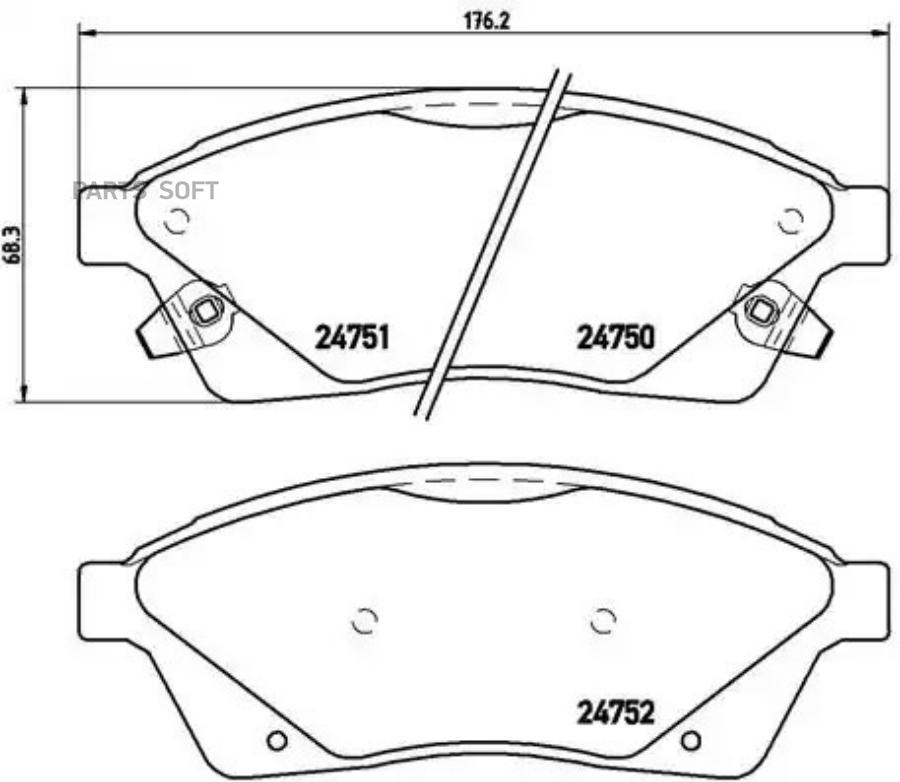 

Колодки тормозные brembo передние P09010