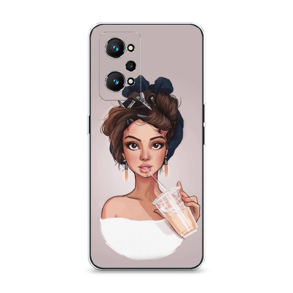 

Чехол на Realme GT Neo 2 "Девушка с фраппе", Серый, 257750-6