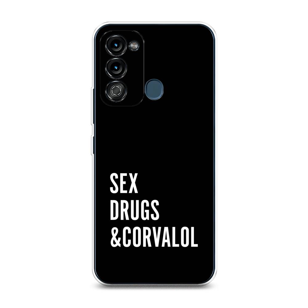

Чехол на Itel Vision 3 "Corvalol", Черный;серый;белый, 3200850-6