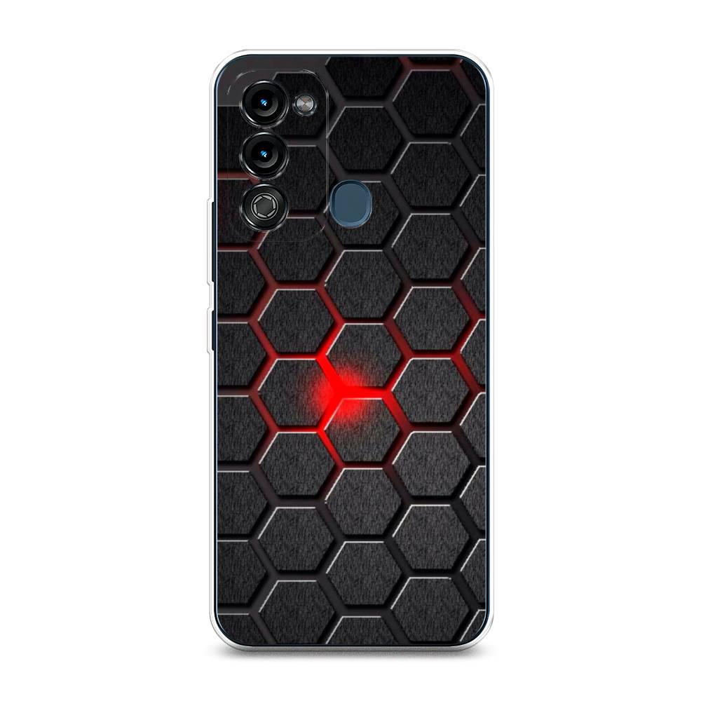 

Чехол на Itel Vision 3 "Соты красные", Красный;черный;серый, 3200850-3