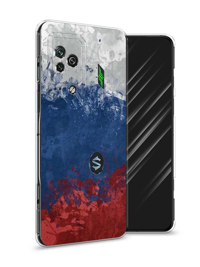 

Чехол Awog на Xiaomi Black Shark 5 Pro "Флаг России неровный", Разноцветный, 314150-5