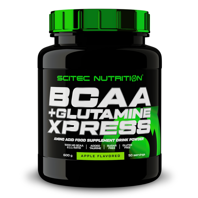 фото Комплекс аминокислот scitec nutrition bcaa+glutamine xpress 600 г, яблоко