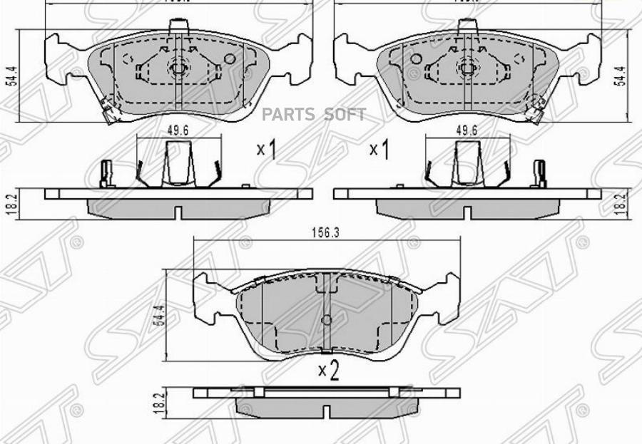 

Колодки Тормозные Перед Toyota Avensis T220 97-03 Sat арт. ST-04465-05020