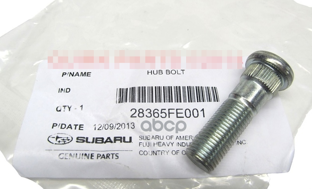 

Шпилька Ступицы Передняя Subaru 28365-Fe001 SUBARU арт. 28365-FE001