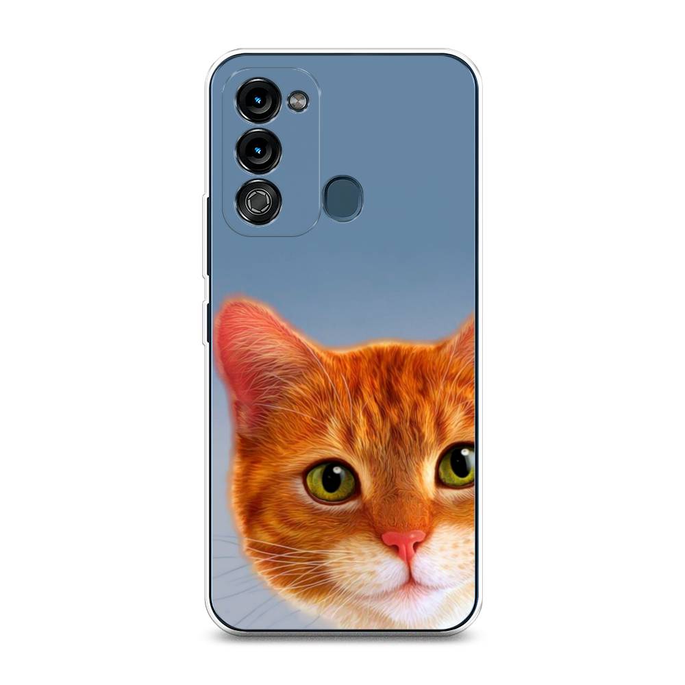 

Чехол на Itel Vision 3 "Любопытный котик", Коричневый, 3200850-1