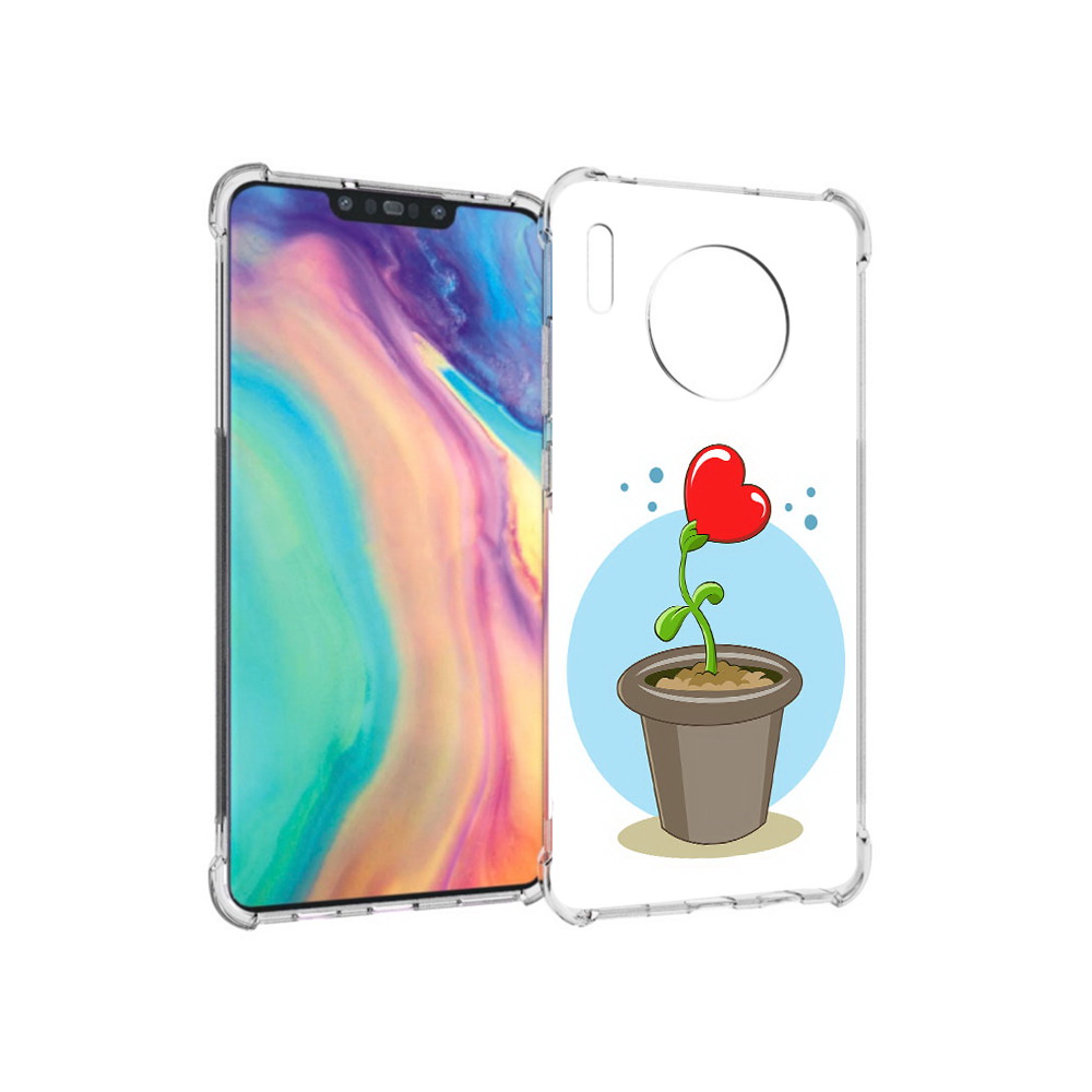 

Чехол MyPads Tocco для Huawei Mate 30 Растение любви 14 февраля, Прозрачный, Tocco