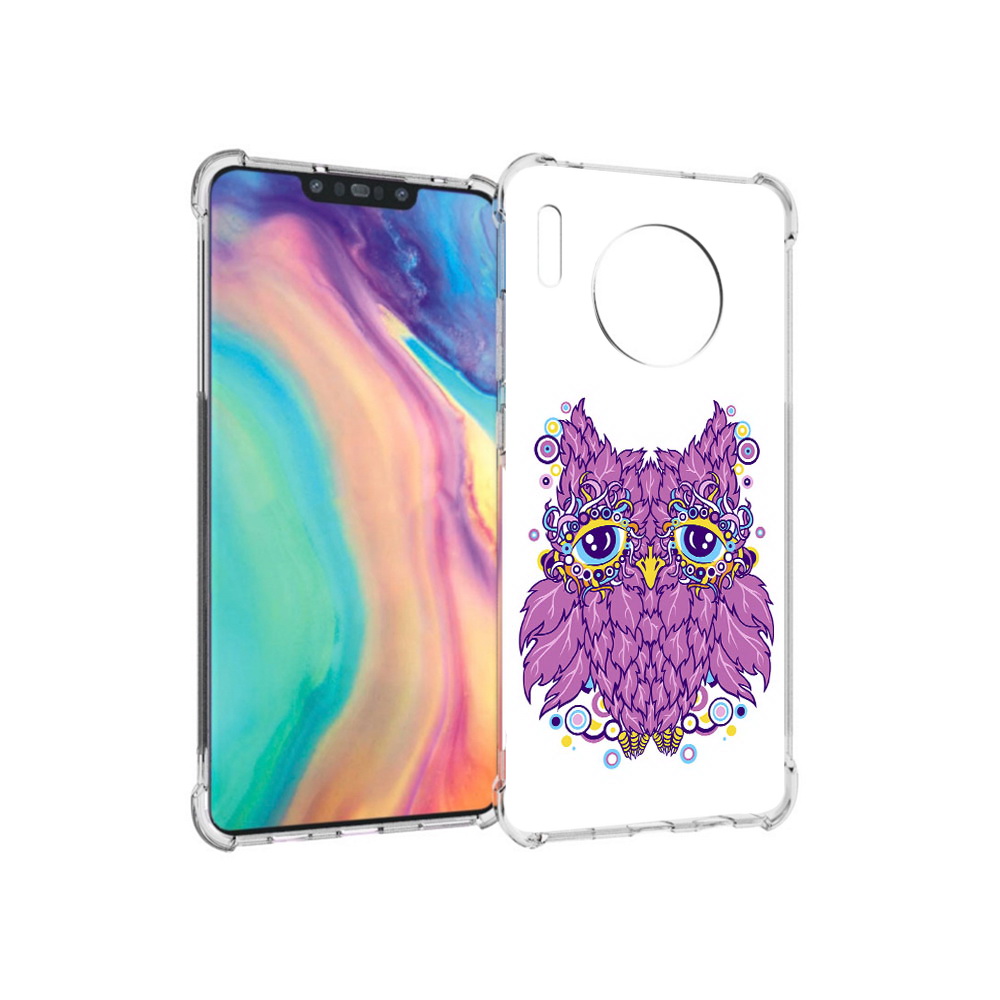 

Чехол MyPads Tocco для Huawei Mate 30 Розовая сова, Прозрачный, Tocco