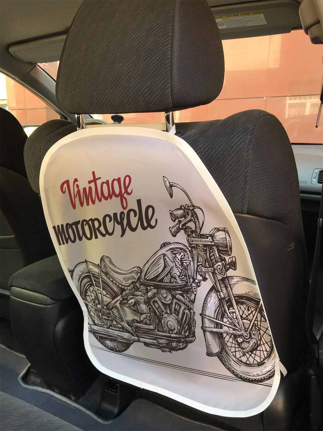 фото Накидка на спинку сиденья joyarty исторический мотоцикл, 45х62