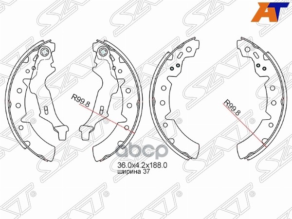 

Колодки Тормозные Барабан Toyota Carina E/Corona 190 92-97 Sat арт. ST-04495-05010