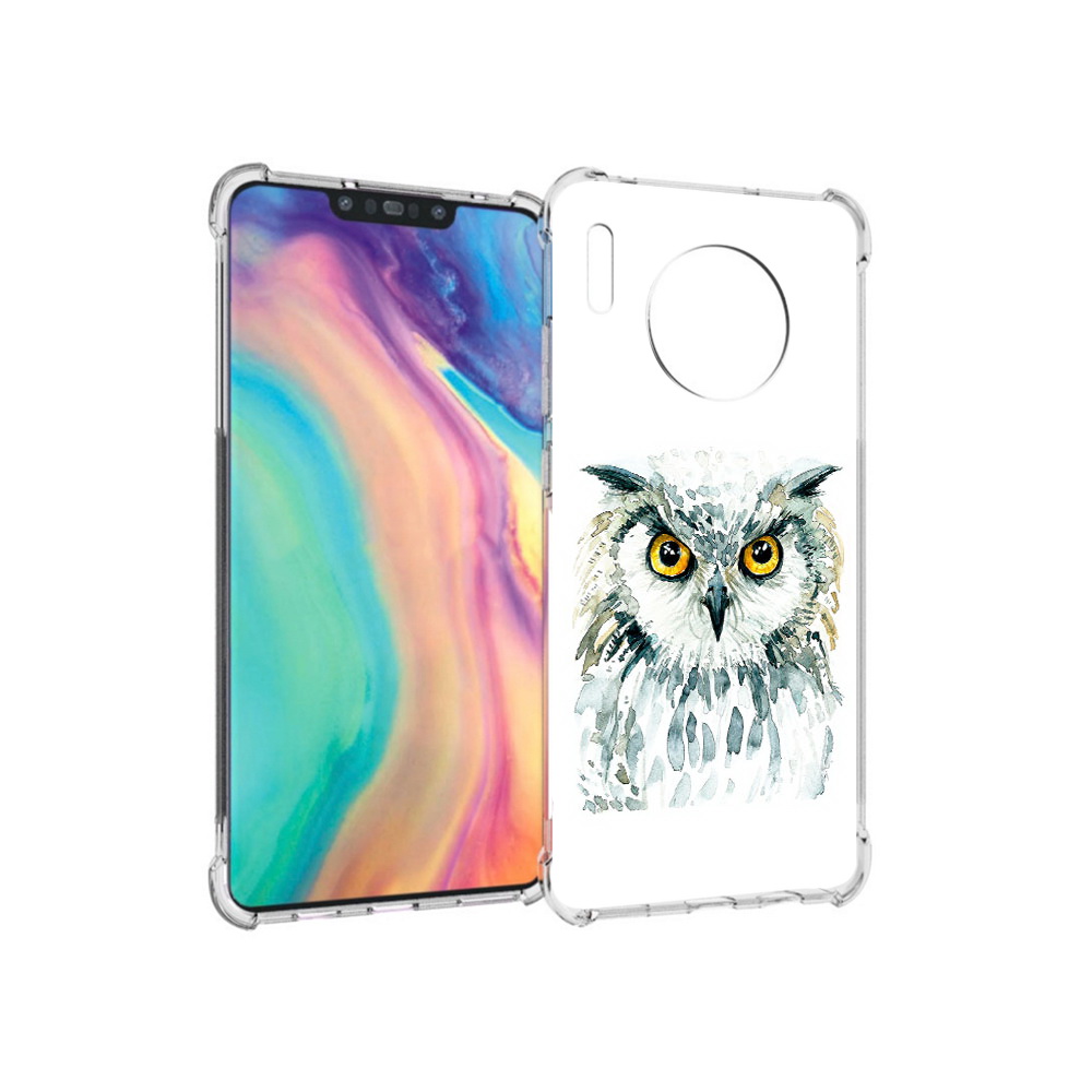 

Чехол MyPads Tocco для Huawei Mate 30 Серьезная сова, Прозрачный, Tocco