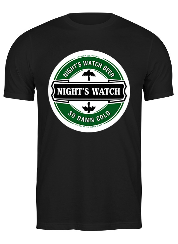 

Футболка мужская Printio Nights watch beer черная S, Nights watch beer