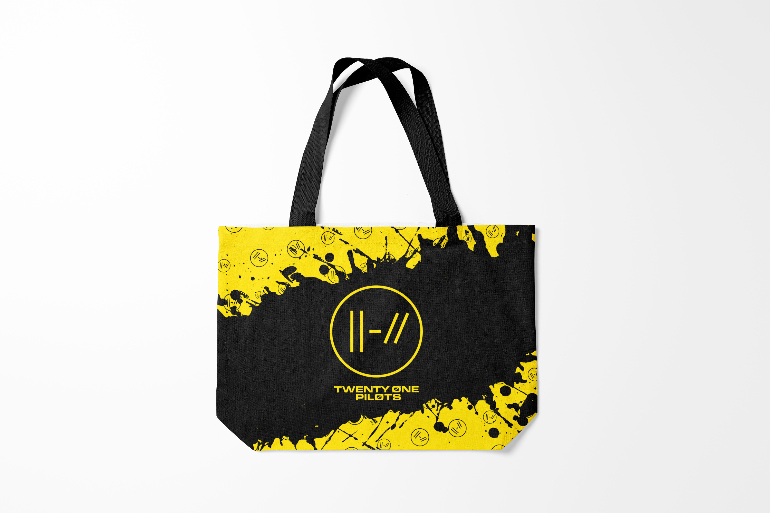 

Сумка шoппер унисекс Burnettie Twenty one pilots 21, черный; желтый, Twenty one pilots 21