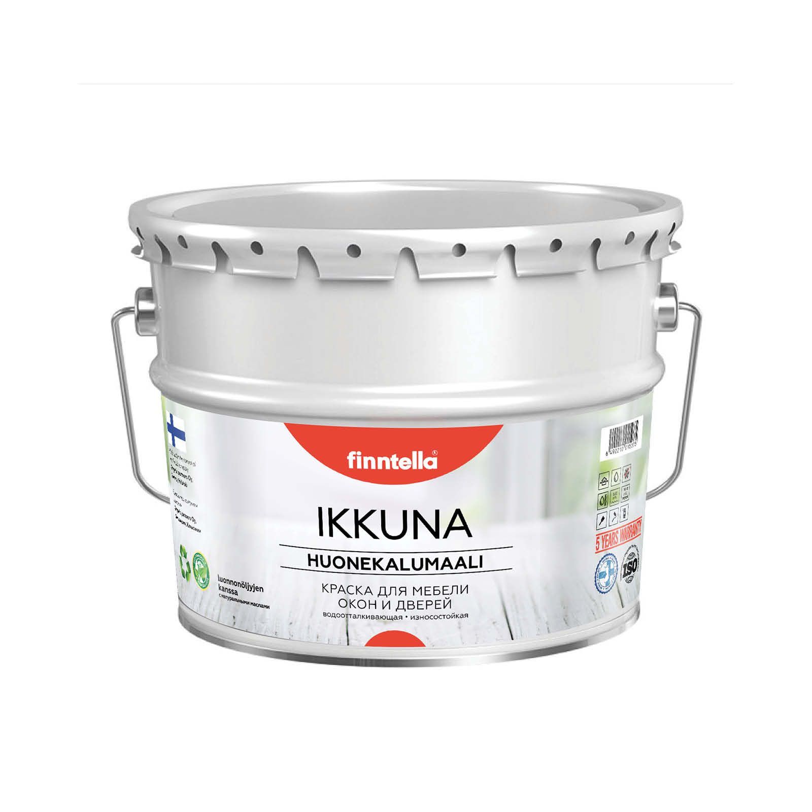 

Краска IKKUNA FINNTELLA, теплый бежевый, цвет RANTA, 9л, IKKUNA для мебели, для дерева и для деревянных поверхностей с натуральным маслом, без запаха