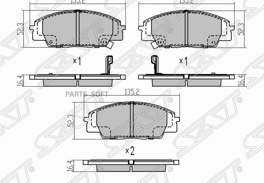 

Колодки Тормозные Перед Honda Civic En 06-12 Sat арт. ST-06450-S0A-J10