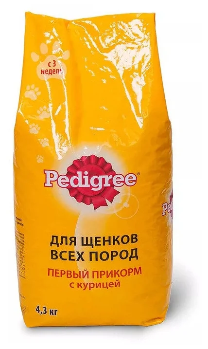 фото Корм сухой pedigree первый прикорм для щенков всех пород, с курицей 4.3 кг