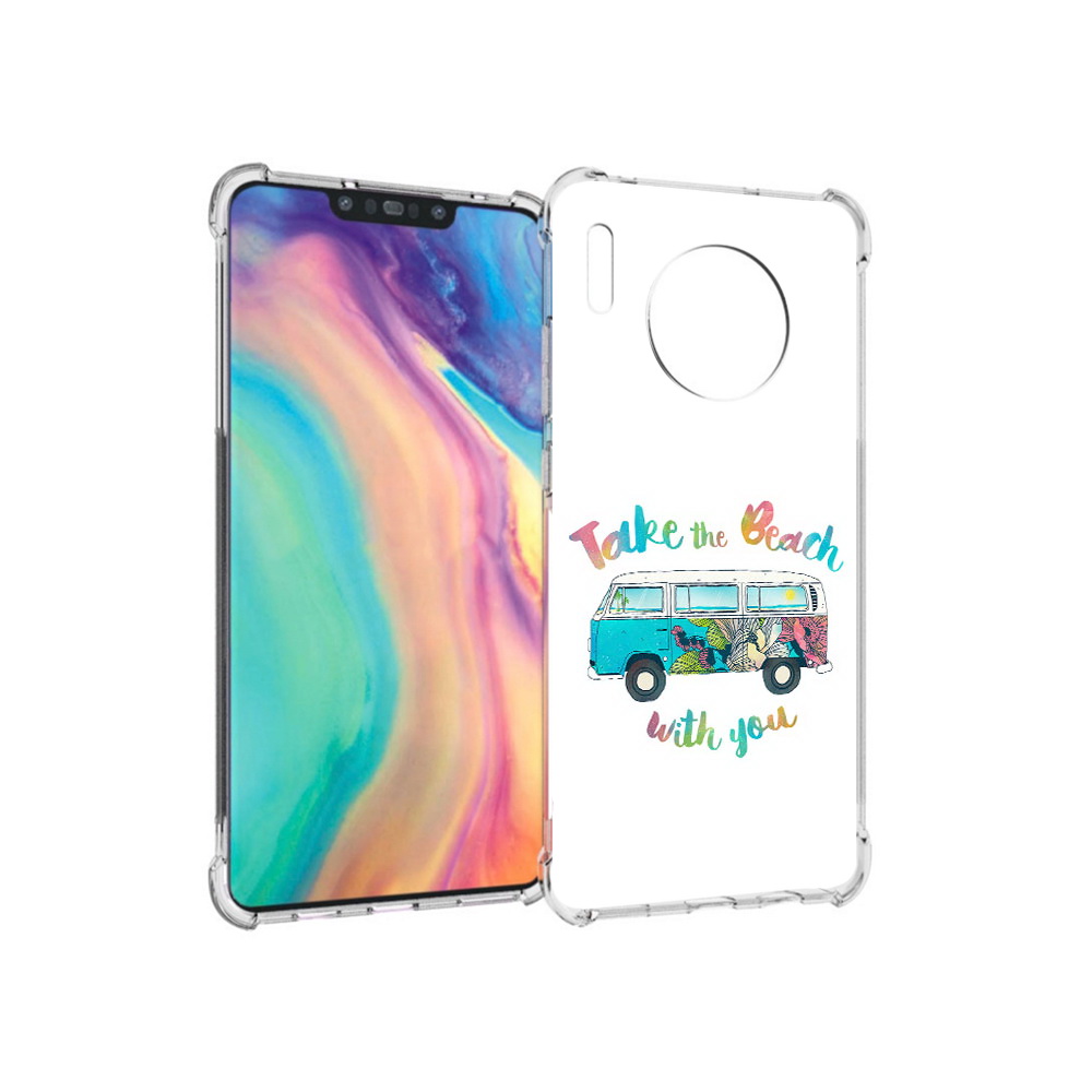 Чехол MyPads Tocco для Huawei Mate 30 Хиппи автобус