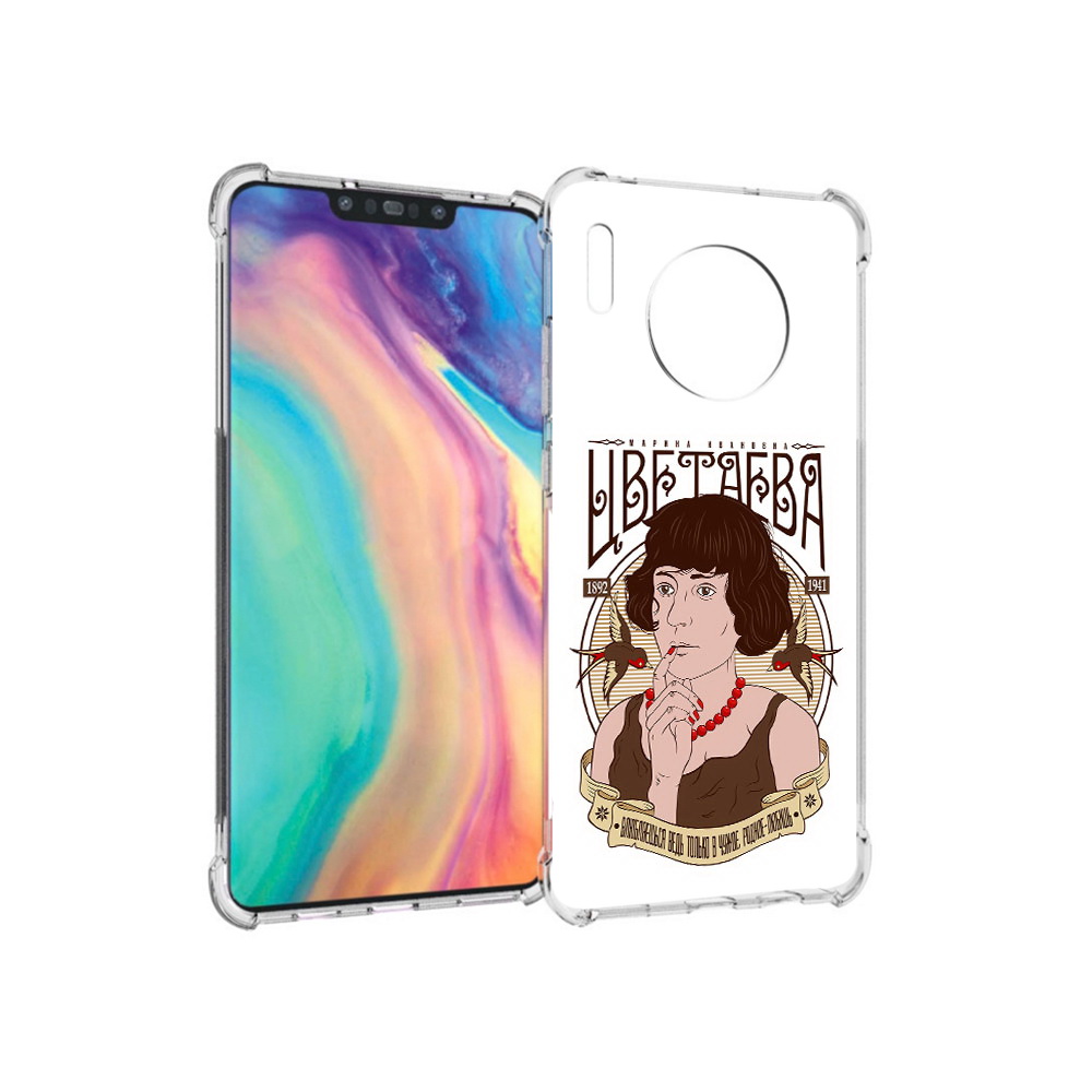 

Чехол MyPads Tocco для Huawei Mate 30 Цветаева, Прозрачный, Tocco