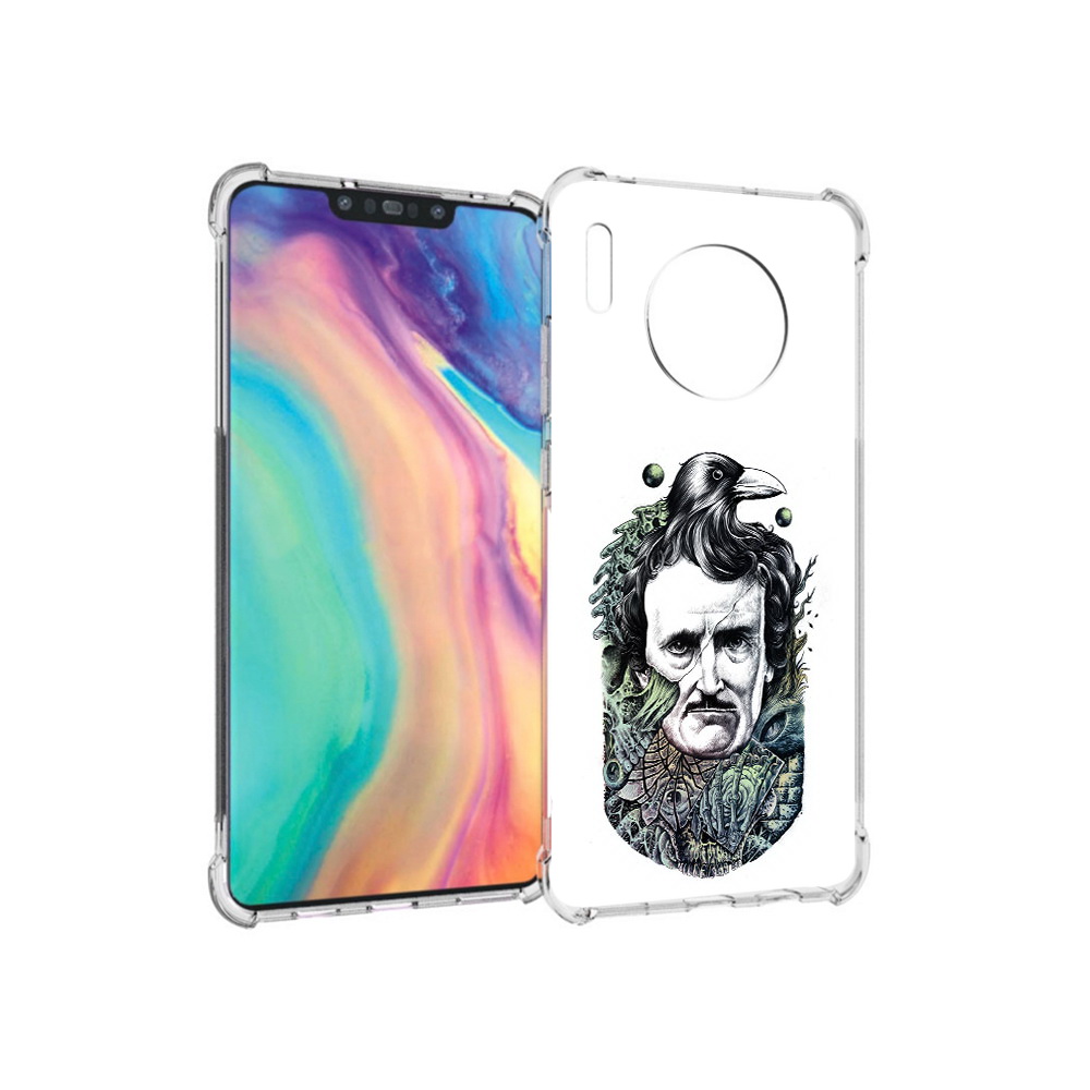 

Чехол MyPads Tocco для Huawei Mate 30 Эдгар Аллан с вороном, Прозрачный, Tocco