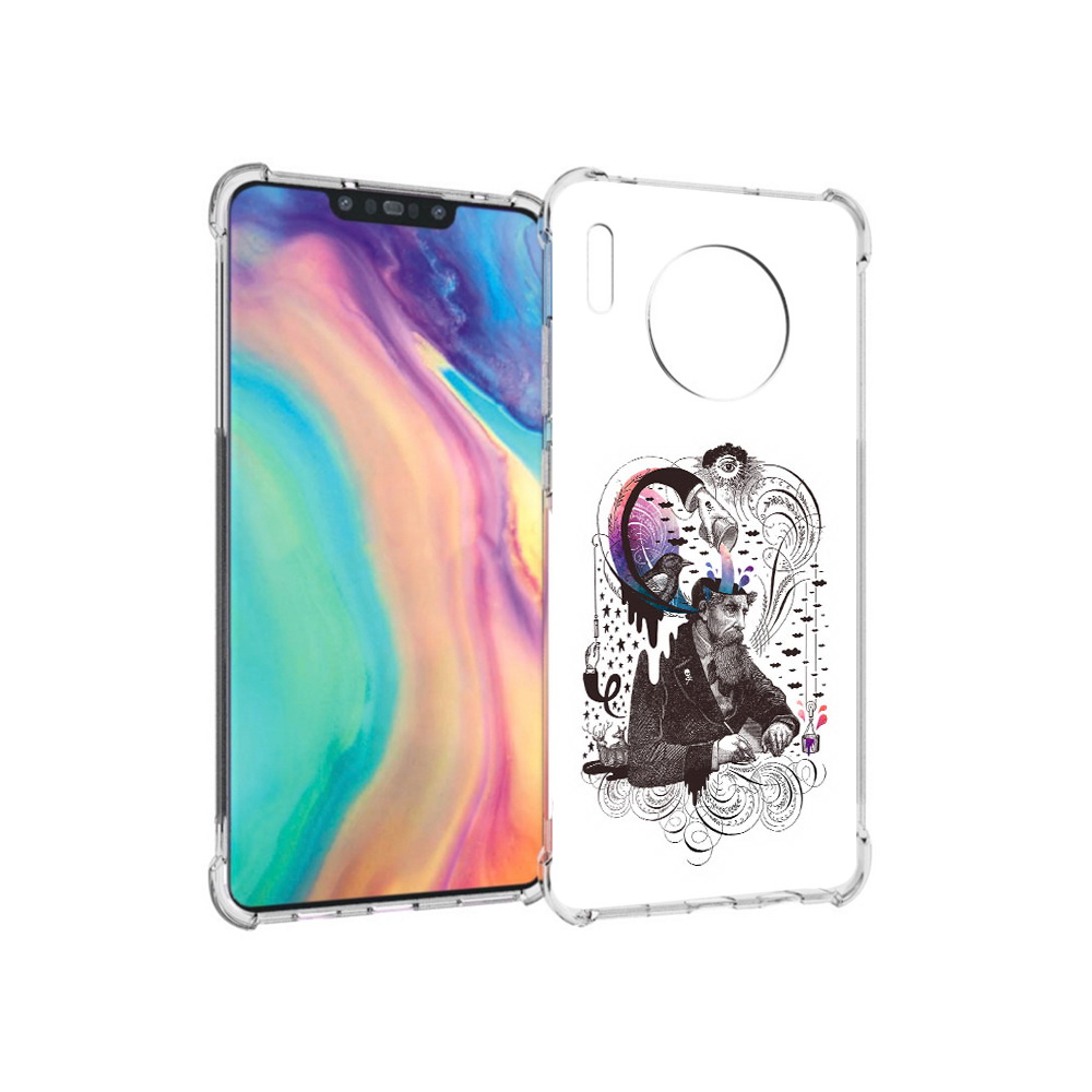 

Чехол MyPads Tocco для Huawei Mate 30 абстракция думающий мужчина, Прозрачный, Tocco