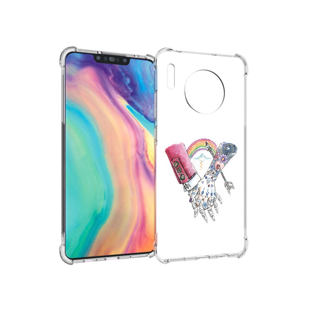 

Чехол MyPads Tocco для Huawei Mate 30 абстракция руки в татуировках, Прозрачный, Tocco