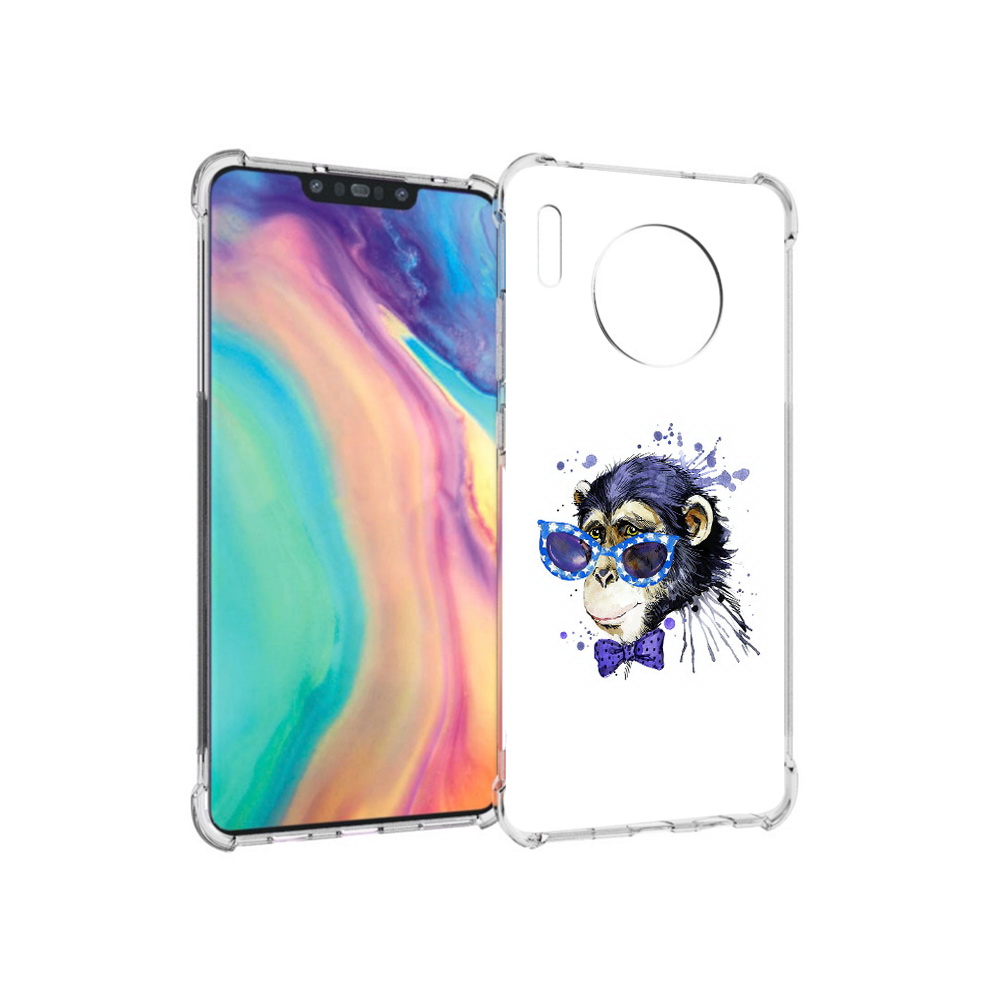 

Чехол MyPads Tocco для Huawei Mate 30 акварельная обезьяна, Прозрачный, Tocco