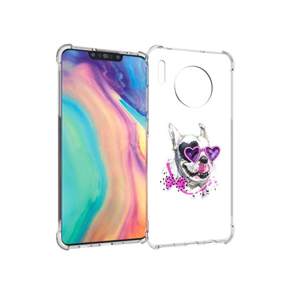 

Чехол MyPads Tocco для Huawei Mate 30 акварельный пёс, Прозрачный, Tocco
