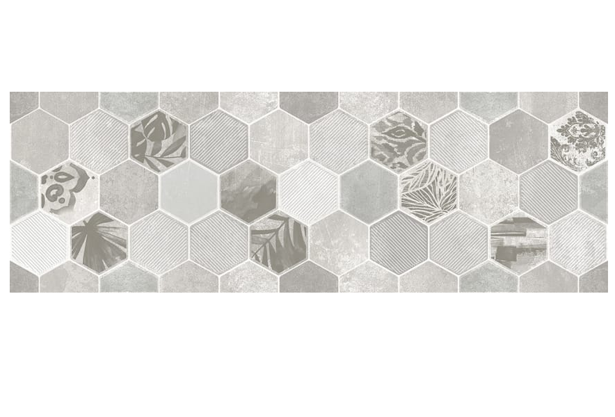 

Гексацемент Декор светло-серый 1664-0197 20х60