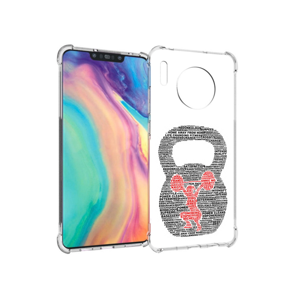 

Чехол MyPads Tocco для Huawei Mate 30 бодибилдинг гиря из слов, Прозрачный, Tocco
