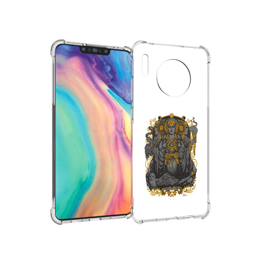 

Чехол MyPads Tocco для Huawei Mate 30 божество с золотыми элементами, Прозрачный, Tocco