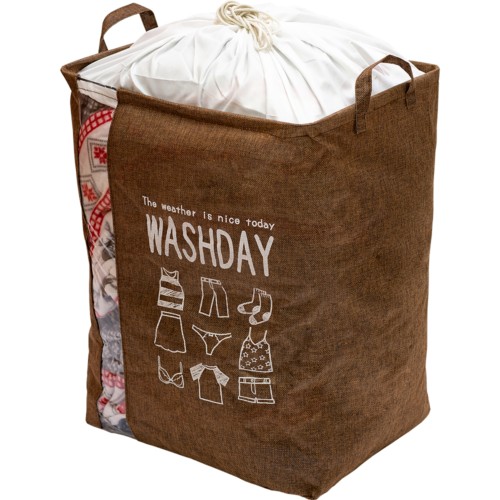 

Корзина для хранения вещей Washday ST18 коричневая, ST18