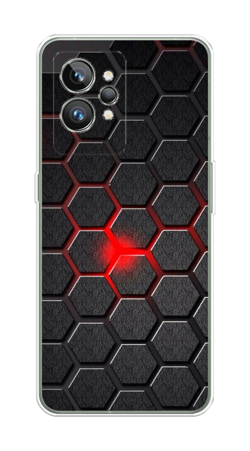 

Чехол на Realme GT 2 Pro "Соты красные", Красный;черный;серый, 258650-3