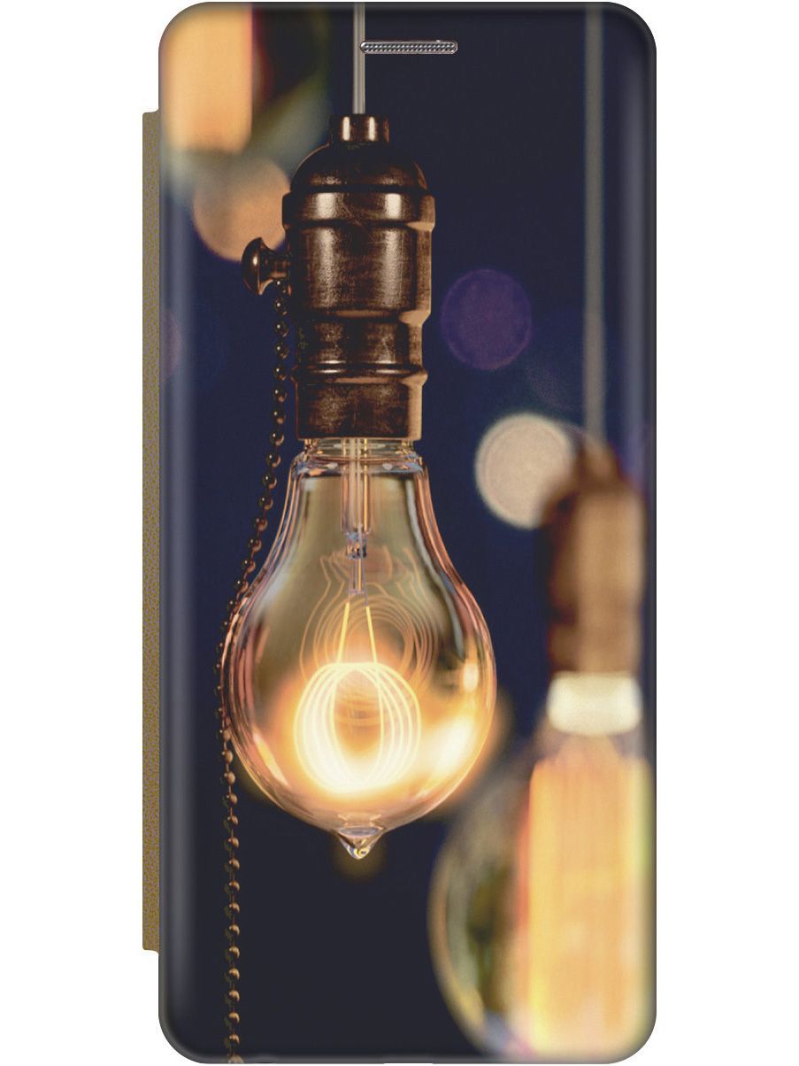 

Чехол-книжка на Samsung Galaxy A21s "Ретро-лампа" золотистый, Желтый;синий, 9483