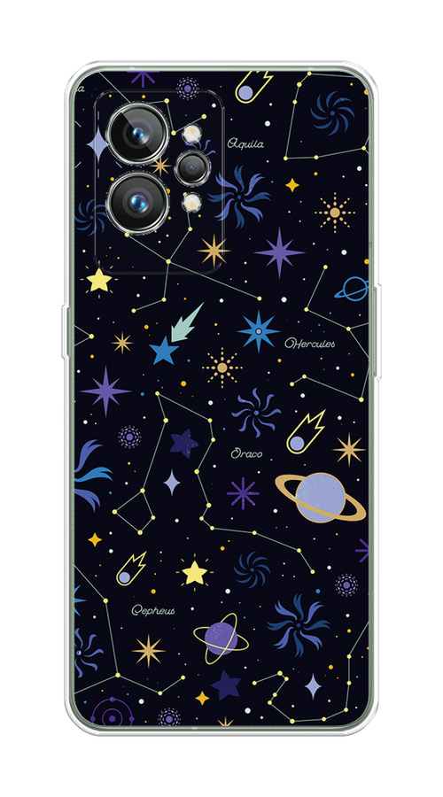 

Чехол на Realme GT 2 Pro "Цветной космос", Желтый, 258650-2