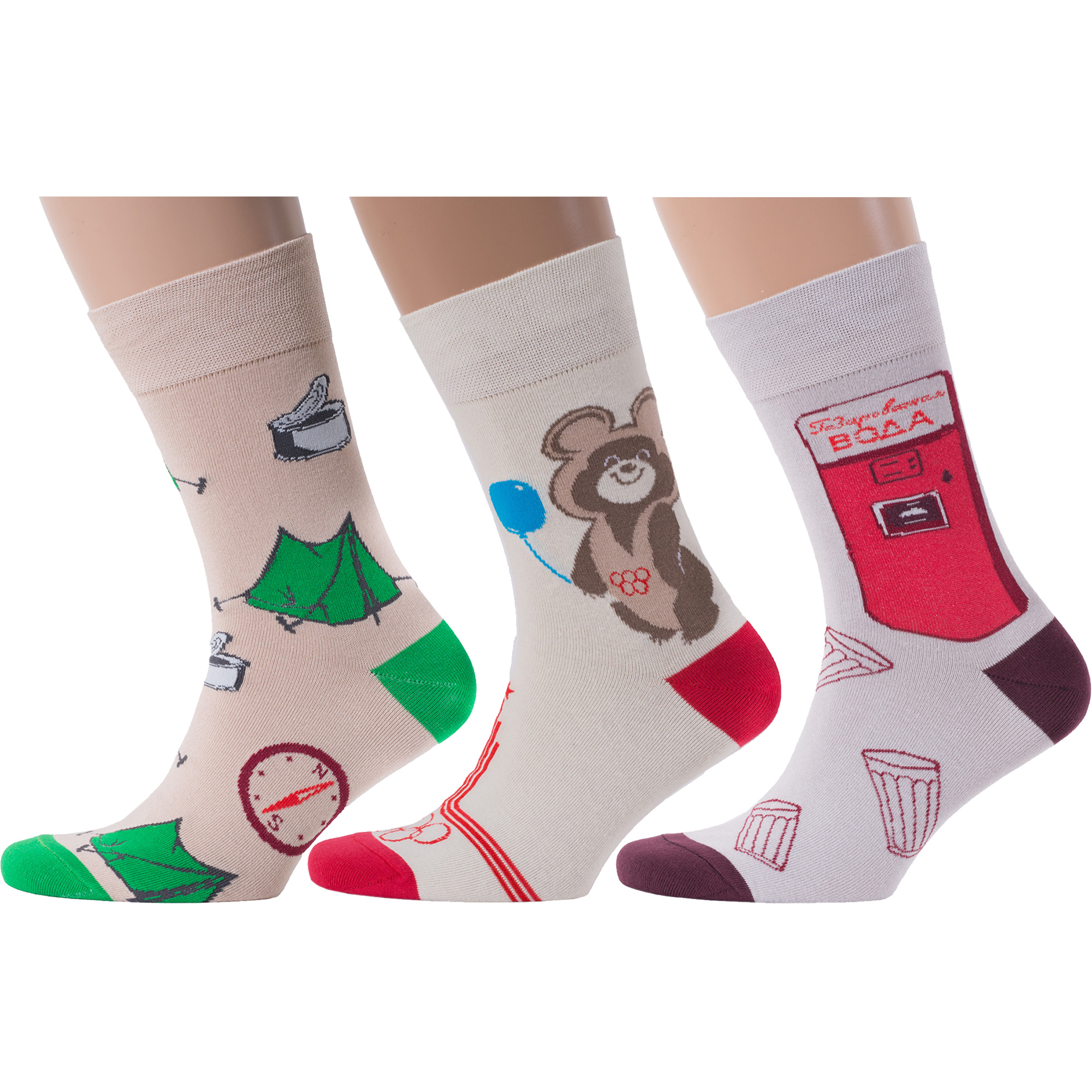 

Комплект носков мужских MoscowSocksClub msk3-М06 серых; бежевых; красных; зеленых 25, Серый;бежевый;красный;зеленый, msk3-М06