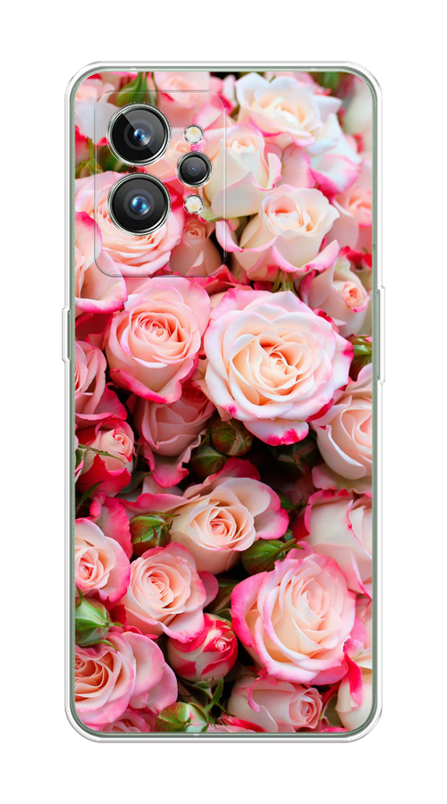 

Чехол на Realme GT 2 Pro "Много роз", Розовый, 258650-2