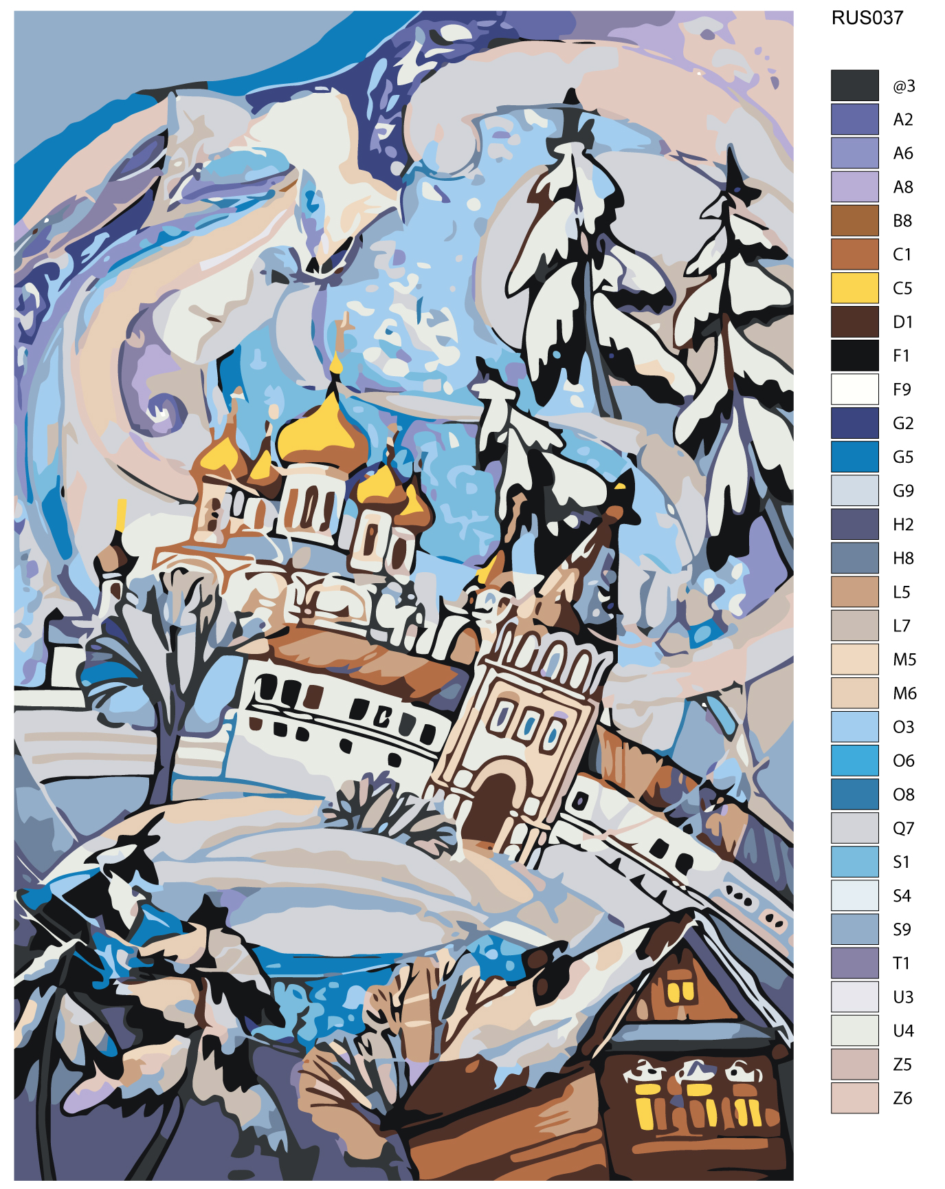 

Картина по номерам, Живопись по номерам, 60 x 90, RUS037, RUS037