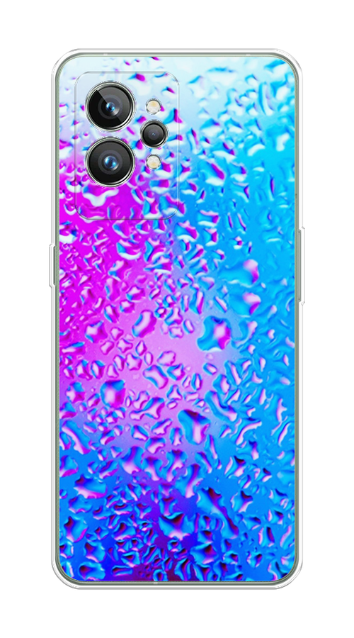 

Чехол на Realme GT 2 Pro "Капли на стекле", Голубой;розовый, 258650-3
