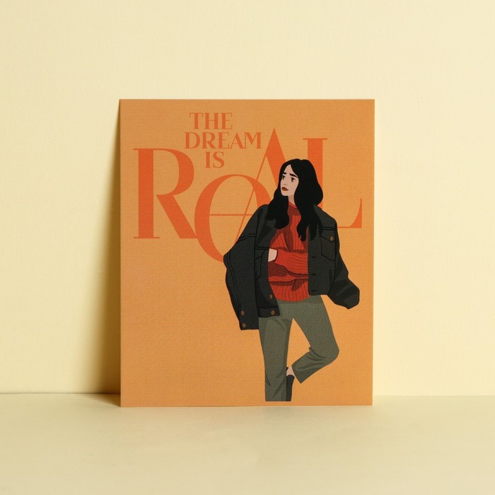 

Открытка инстаграм «Мечты сбываются», 8,8 × 10,7 см, Коллекция упаковки Girl style